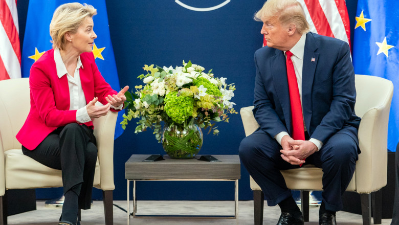Ursula von der Leyen a anuntat ca se va intalni cu Donald Trump duminica, in Scotia Imagine