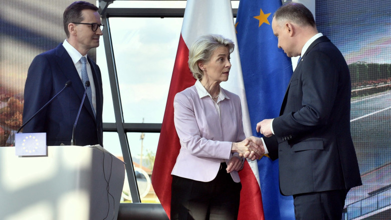 Ursula von der Leyen, amenintata cu o motiune de cenzura in Parlamentul European pentru ca a aprobat planul de relansare al Poloniei Imagine