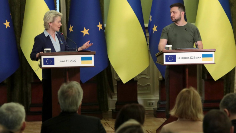 Ursula von der Leyen merge la Kiev, unde va discuta cu Zelenski despre integrarea Ucrainei pe piata unica a UE Imagine