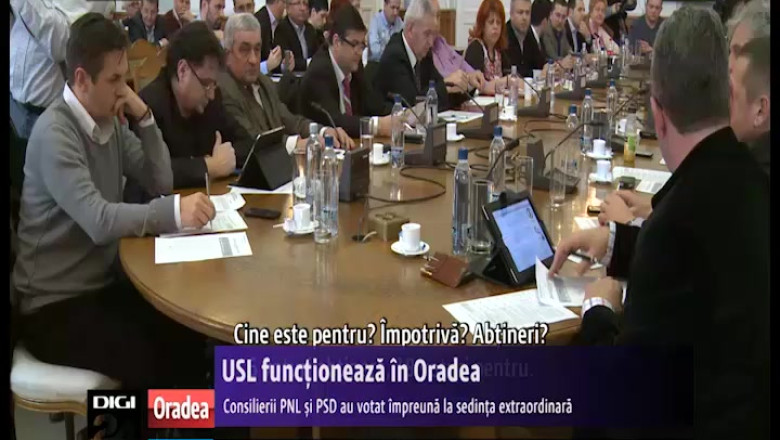 USL functioneaza in Oradea. Consilierii PNL si PSD au votat impreuna la sedinta extraordinara Imagine