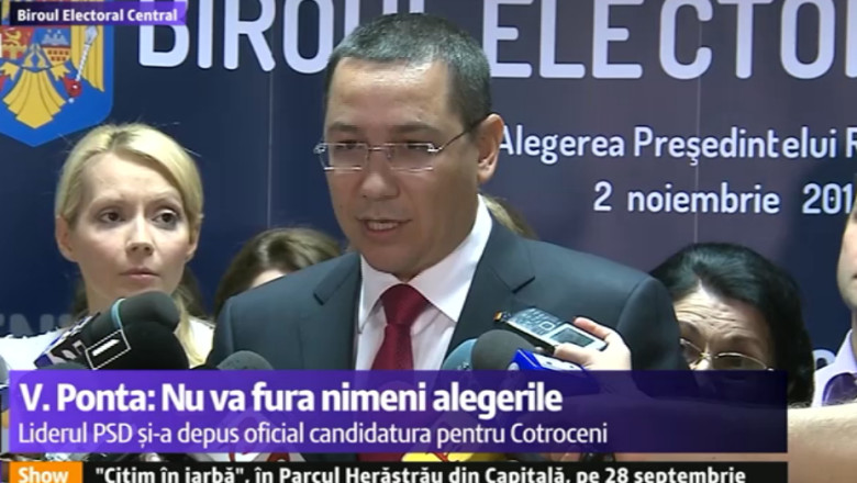 V. Ponta, oficial in cursa pentru Cotroceni. „Daca voi fi ales presedinte - si voi fi - nu veti vedea un conflict intre mine si premier” Imagine