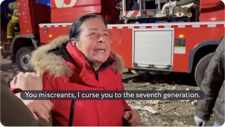 „Va blestem pana la a saptea generatie!” Strigatul de disperare al unei ucrainence care si-a pierdut fiul in atacul rus de la Dnipro Imagine
