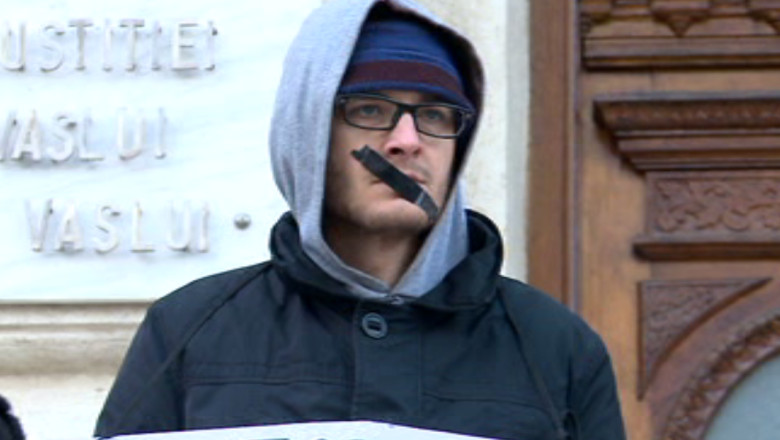 VASLUI. Protest inedit dupa incidentele de la Pungesti Imagine