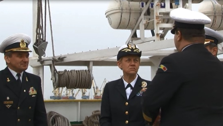 Viceamiralul american, Nora Tyson, a vizitat Portul Militar Constanta Imagine
