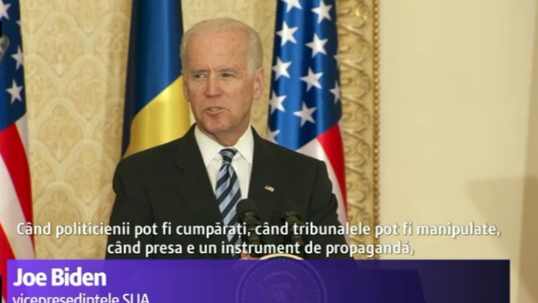 Vicepresedintele SUA, ziua a doua a vizitei la Bucuresti: Coruptia e o forma de tiranie! Imagine