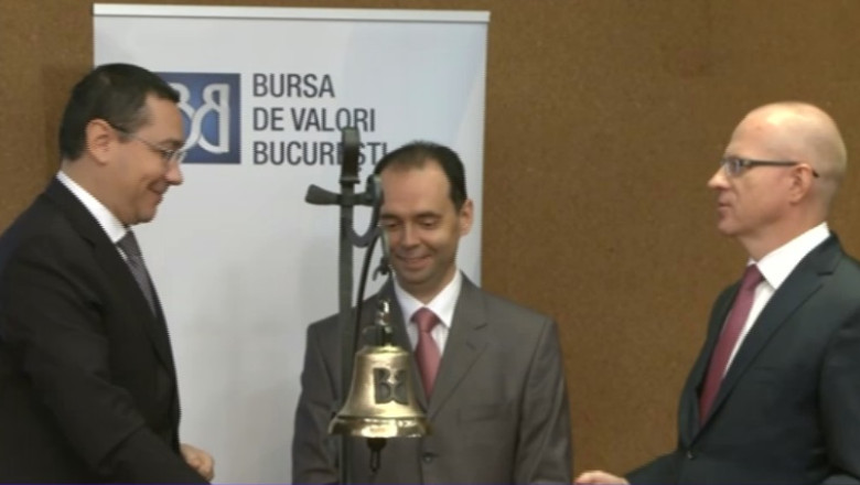 Victor Ponta a deschis cu intarziere sedinta Bursei de Valori Bucuresti Imagine