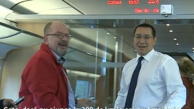 Victor Ponta, glume din trenul de mare viteza din China: Daca nu ajunge la 300 de km/ora, nu-l mai luam Imagine