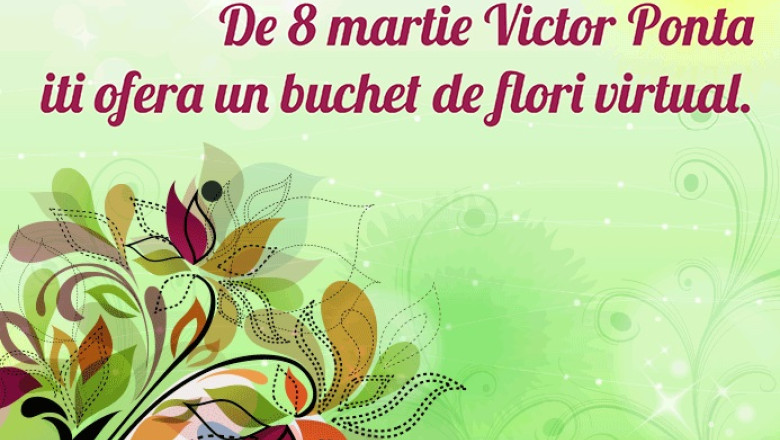 Victor Ponta ofera flori virtuale contra like-uri Imagine