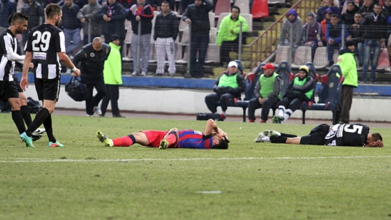 Victorie clara pentru Steaua si in restanta cu U Cluj. Cristian Tanase a ramas fara un dinte Imagine