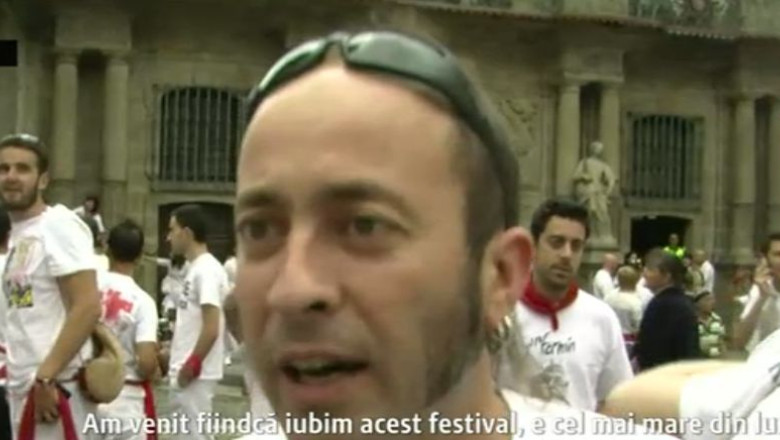 VIDEO. A inceput Festivalul de la Pamplona. Timp de noua zile, in oras se organizeaza curse cu tauri Imagine