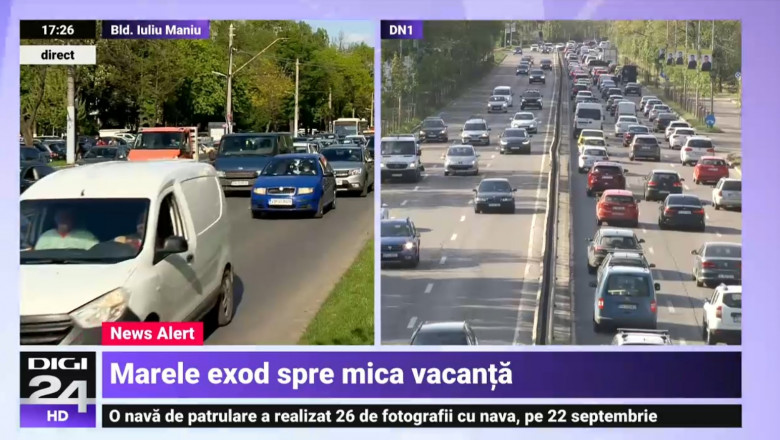 VIDEO A inceput marele exod spre mica vacanta de 1 Mai: Incep sa se aglomereze iesirile din Capitala, iar garile sunt arhipline Imagine