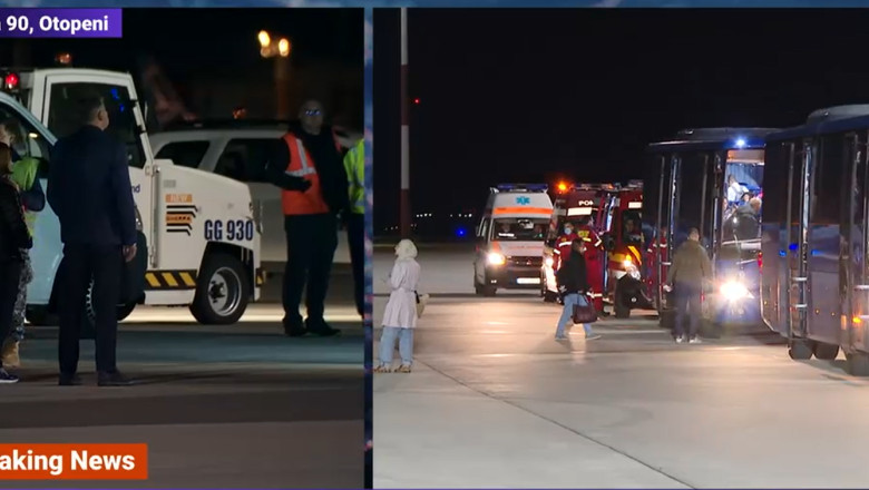 VIDEO. Aeronava TAROM cu romani evacuati din Fasia Gaza a ajuns la Bucuresti. Ciolacu: Statul nu lasa niciun roman in urma Imagine