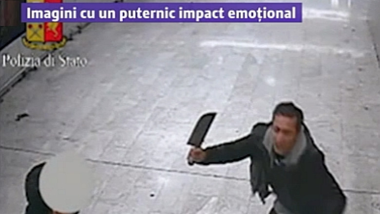 VIDEO Atac cu satarul la metroul din Milano. Un algerian de 31 de ani a fost arestat Imagine