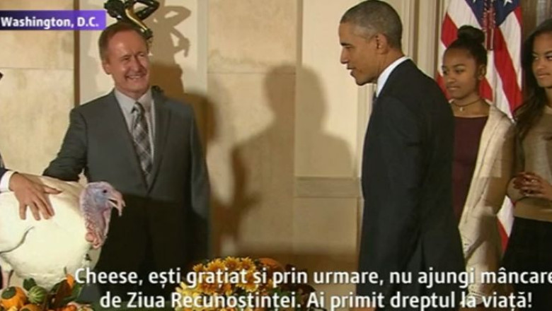 VIDEO. Barack Obama a gratiat doi curcani, cu ocazia Zilei Recunostintei Imagine