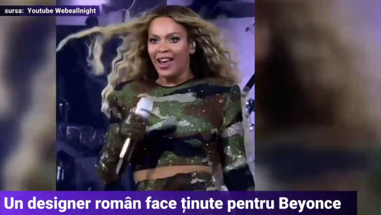 VIDEO. Beyonce a purtat pe scena doua creatii a unui designer vestimentar roman Imagine