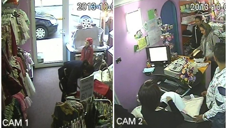 VIDEO. Camerele de supraveghere au surprins o adevarata piesa de teatru, jucata de hoti intr-un magazin aradean Imagine