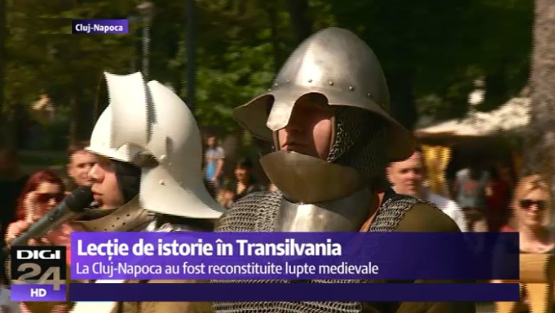 VIDEO Cavaleri in armuri stralucitoare invadeaza centrul Clujului Imagine