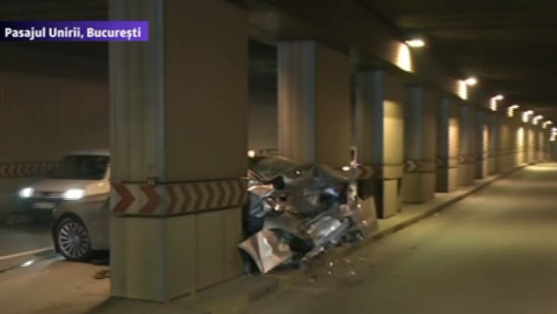 VIDEO. Circulatie blocata in Pasajul Unirii, dupa un accident rutier Imagine