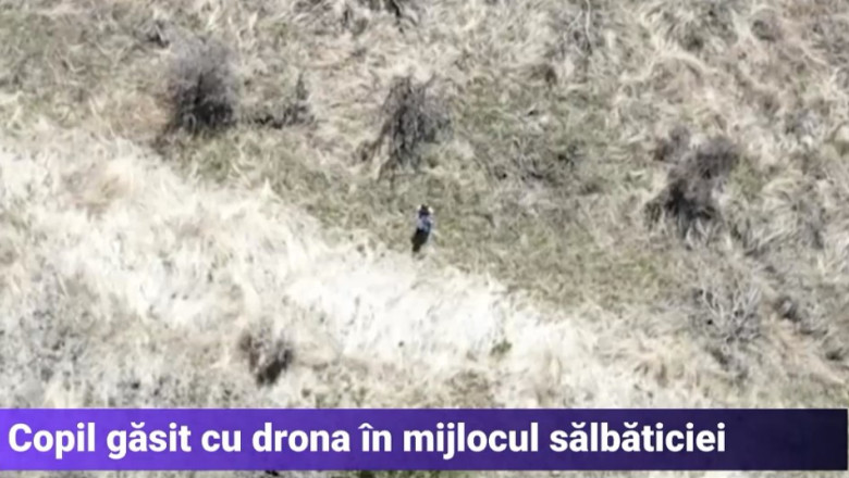 VIDEO Copil gasit cu drona in mijlocul salbaticiei Imagine