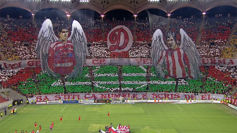 VIDEO. Coregrafie 3D emotionanta a dinamovistilor la derby. Hildan si Florea Dumitrache, ingeri Imagine