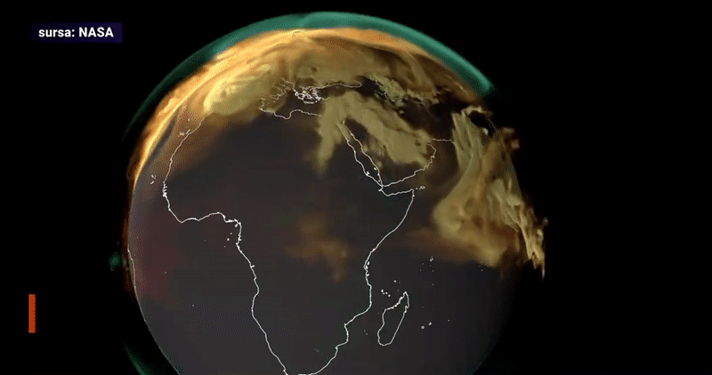 VIDEO. Cum ar arata emisiile de CO2 care se acumuleaza in atmosfera Pamantului daca ar fi vizibile din spatiu Imagine
