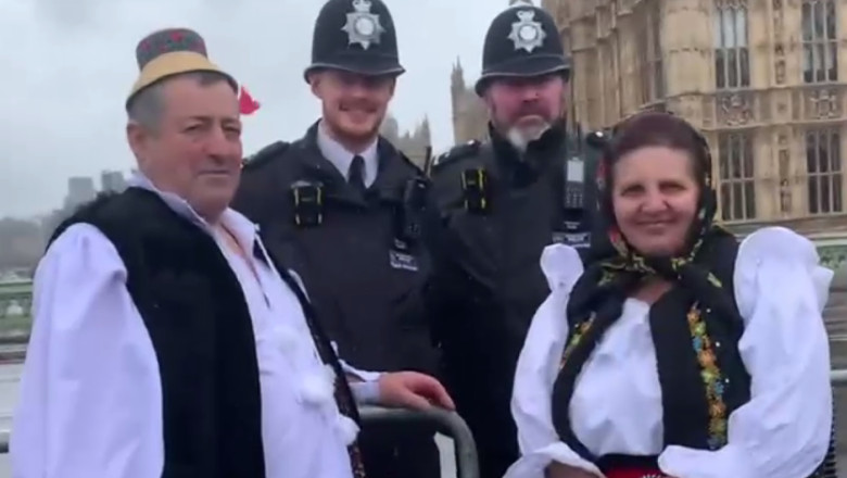VIDEO. Cum au reactionat britanicii serviti cu horinca de cei doi moroseni care au mers la incoronarea lui Charles Imagine