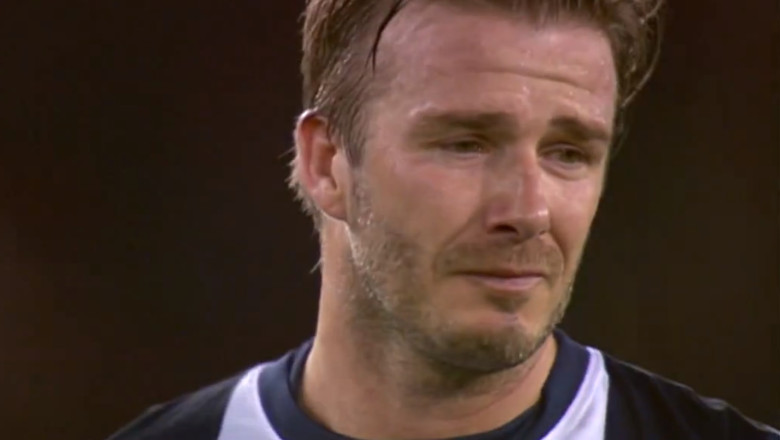 VIDEO. David Beckham, cu ochii in lacrimi pe stadion Imagine