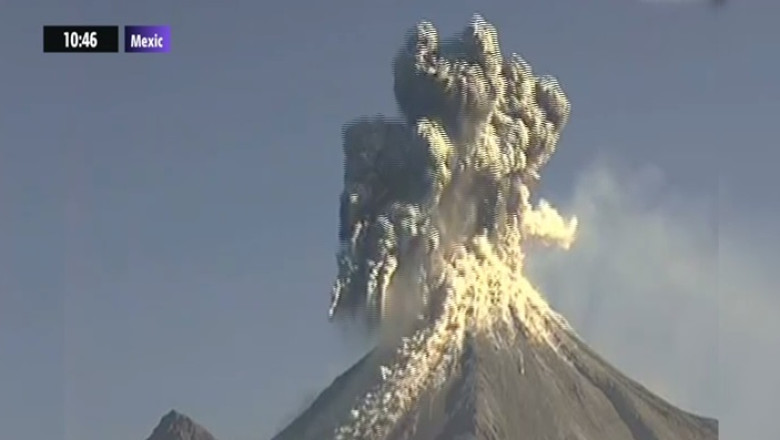 VIDEO. Eruptia unui vulcan surprinsa de o camera de supraveghere Imagine