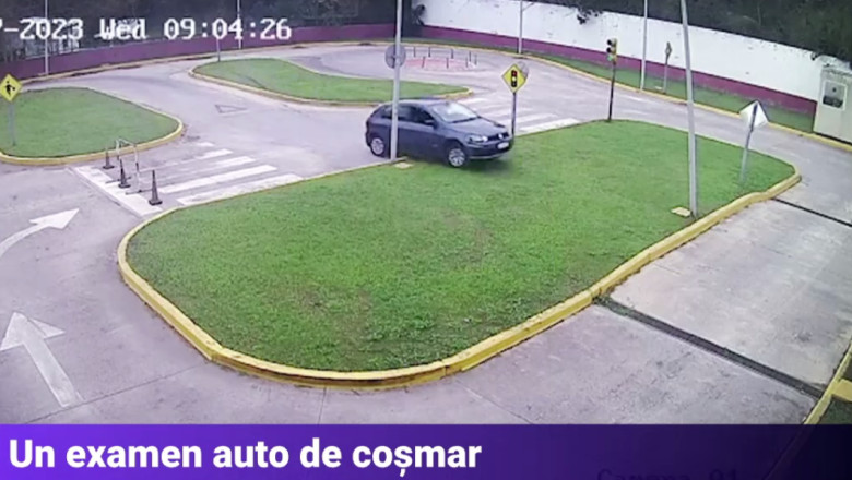 VIDEO. Examen auto de cosmar. Ce a patit o femeie care a incurcat frana cu acceleratia Imagine