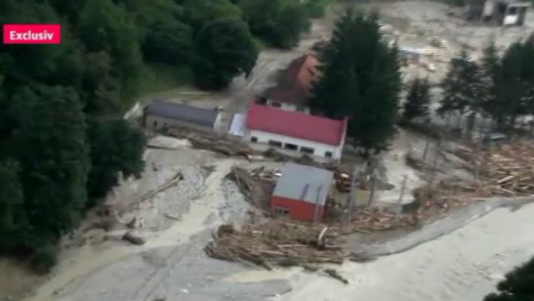 VIDEO EXCLUSIV. Digi24 a filmat, din elicopter, zonele afectate de inundatii Imagine