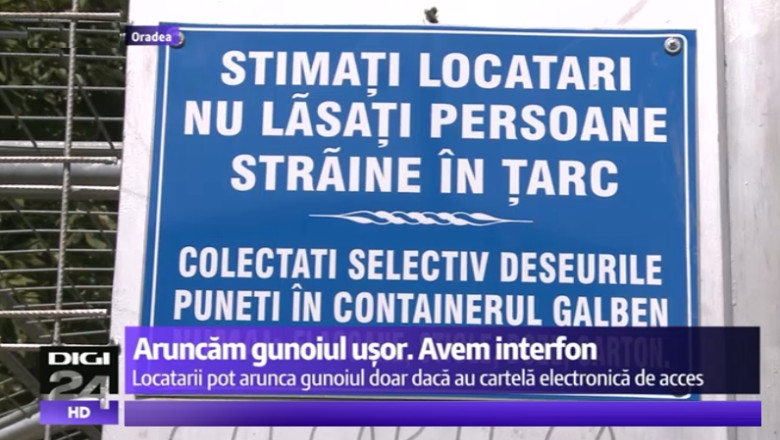 VIDEO Ghena cu interfon, capcana pentru hotii de gunoi. Locatarii au acces doar cu cartela electronica Imagine