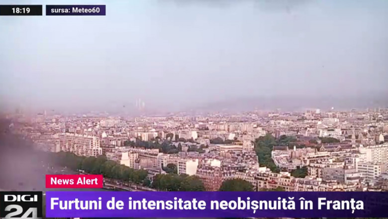 VIDEO. Imagini cu fenomene meteo extreme in Franta Imagine
