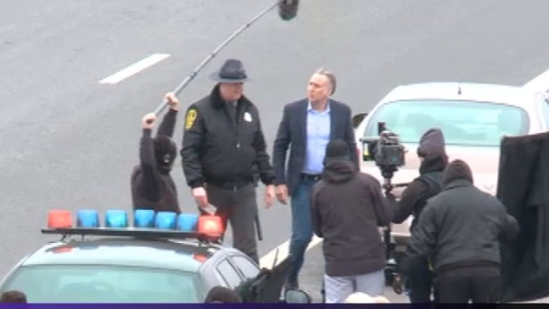 VIDEO. Imagini cu Nicolas Cage, pe A3, unde a filmat cateva secvente dintr-un film Imagine