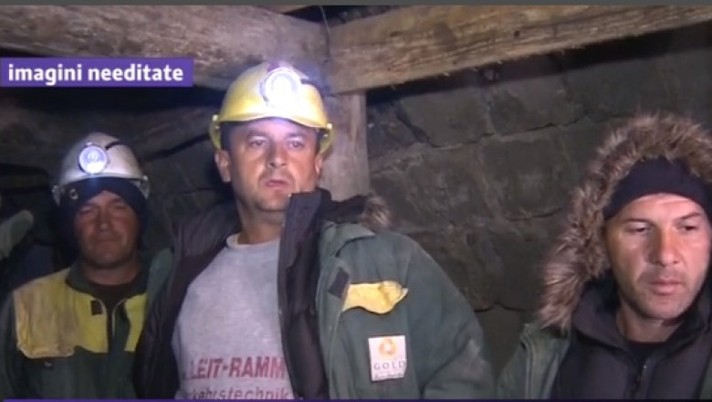 VIDEO. Imagini din mina unde protesteaza cei 22 de mineri din Rosia Montana Imagine