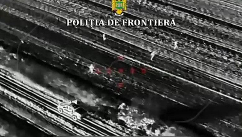 VIDEO Imigranti filmati in timp ce trec ilegal granita in Romania Imagine