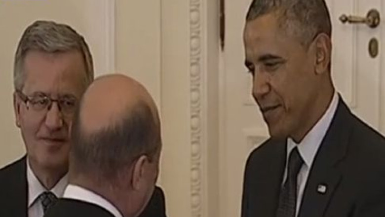 VIDEO. Intalnirea dintre Traian Basescu si Barack Obama la Varsovia Imagine