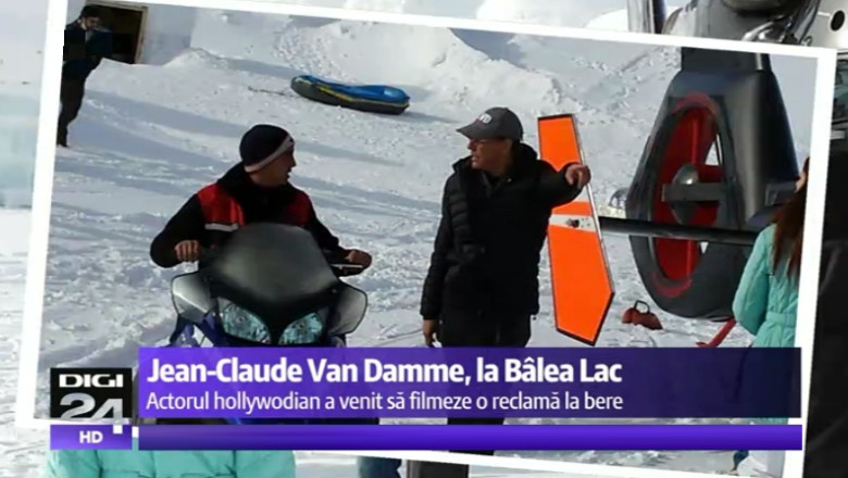 VIDEO Jean Claude van Damme, in Romania. Actorul filmeaza la Balea Lac o reclama pentru bere Imagine