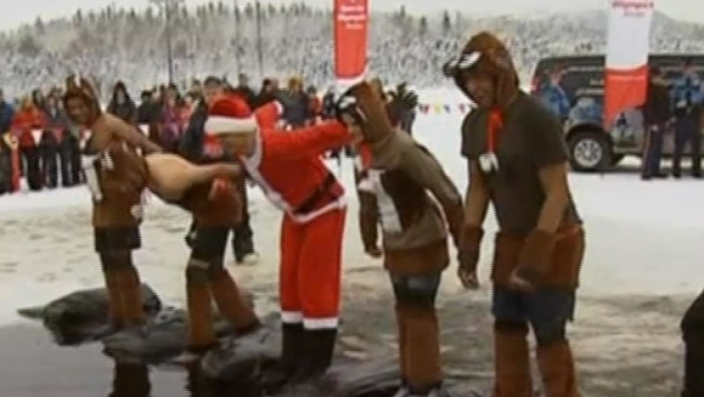 VIDEO. Misiune caritabila: salt in apele inghetate din Alaska Imagine