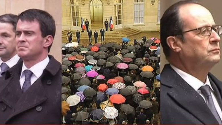 VIDEO. Moment de reculegere in memoria victimelor de la redactia Charlie Hebdo Imagine
