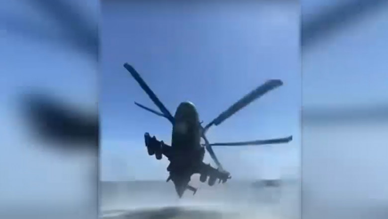 VIDEO. Momentul in care rusi din Ucraina scapa un elicopter de lupta de sub control si aproape ca-l prabusesc intr-un lac Imagine