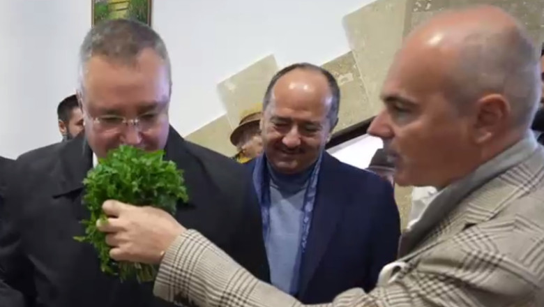 VIDEO. Nicolae Ciuca si Rares Bogdan au mers la cumparaturi in piata: Niste patrunjel, domn' presedinte, ia uitati ce miros are Imagine