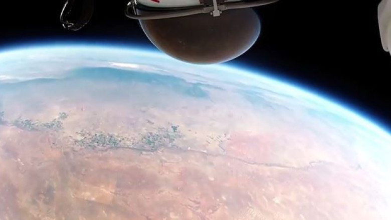 VIDEO. Noi imagini cu saltul lui Felix Baumgartner din stratosfera Imagine