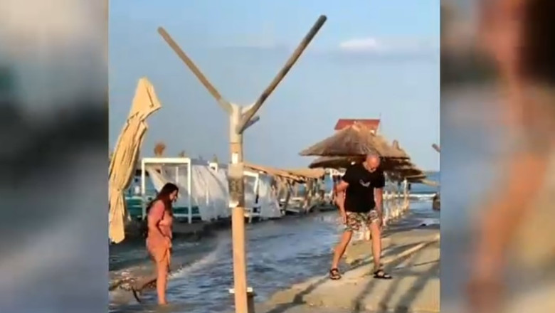 VIDEO. O ploaie torentiala de 30 de minute a facut ravagii in Mamaia Nord Imagine