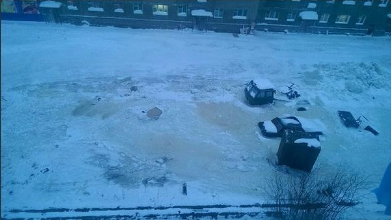 VIDEO. Orasul intepenit in gheata Imagine