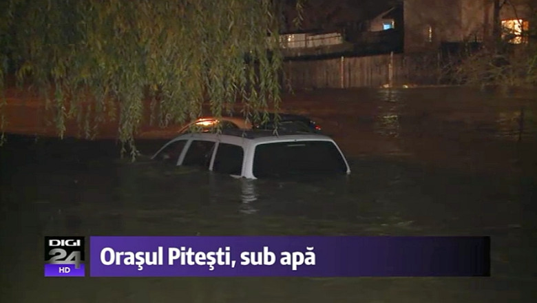 VIDEO Pitestiul, sub ape. Ploaia torentiala care a cazut timp de sase ore a inundat jumatate din oras Imagine