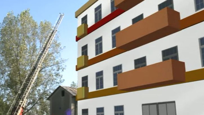 VIDEO. Pompieri cu scara mai mica decat blocul. In cazul unui incendiu, locatarii de la ultimele etaje sunt in pericol Imagine