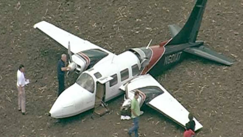 VIDEO. Prabusirea unui avion, surprinsa de o camera instalata la bord Imagine