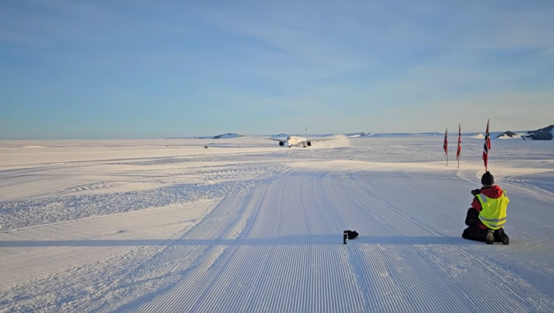 VIDEO. Premiera istorica: Cel mai mare avion care a aterizat la Polul Sud. Cum functioneaza „aeroportul” din Antarctica Imagine