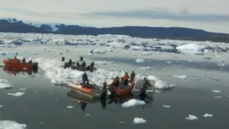 VIDEO. Premiera mondiala: concert rock pe un aisberg Imagine