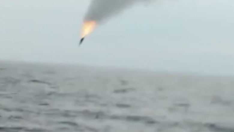 VIDEO. Racheta ucraineana scapata de sub control, in Marea Neagra Imagine